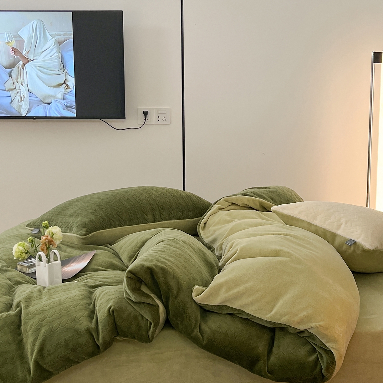 91家纺网 家纺一手货源 找家纺 玉宇阁家居 2025新款230g高克重牛奶绒立体提花雕花四件套-日暮Lorena（168/228/248/248/248/268（券后控价） 床笠款套件可定制（适用于 10-22cm 高床垫）） 日暮