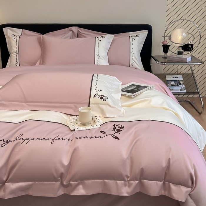 91家纺网 家纺一手货源 找家纺 （总）置顶家纺 2025新款亲肤舒适全棉四件套-洛丽塔