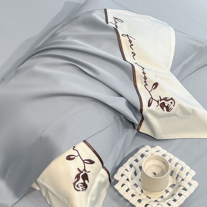 91家纺网 家纺一手货源 找家纺 置顶家纺 2025新款亲肤舒适全棉四件套-洛丽塔 洛丽塔-天蓝