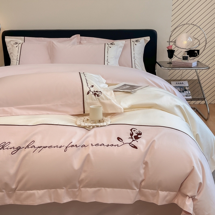 91家纺网 家纺一手货源 找家纺 置顶家纺 2025新款亲肤舒适全棉四件套-洛丽塔 洛丽塔-玉粉