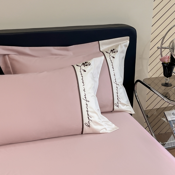 91家纺网 家纺一手货源 找家纺 置顶家纺 2025新款亲肤舒适全棉四件套-洛丽塔 洛丽塔-豆沙