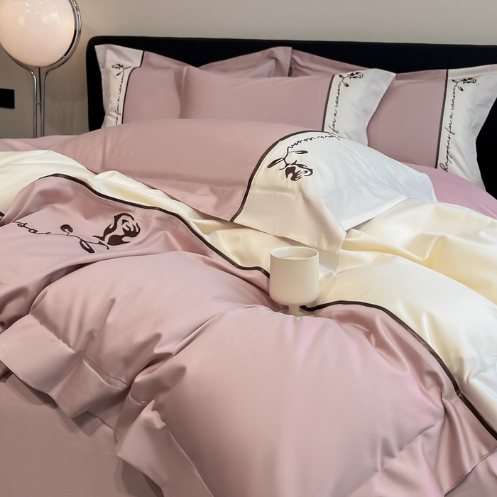 91家纺网 家纺一手货源 找家纺 （总）置顶家纺 2025新款亲肤舒适全棉四件套-洛丽塔