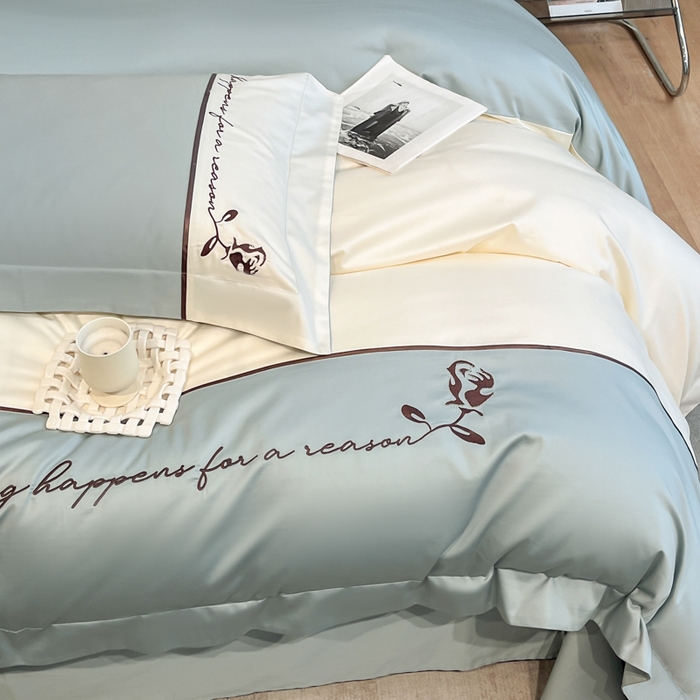 91家纺网 家纺一手货源 找家纺 置顶家纺 2025新款亲肤舒适全棉四件套-洛丽塔 洛丽塔-繁星蓝