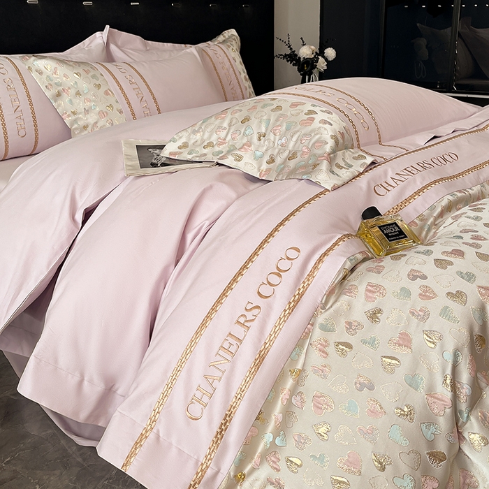 91家纺网 家纺一手货源 找家纺 置顶家纺 2025新款亲肤刺绣四件套-My girl-风格一 My girl-香芋紫