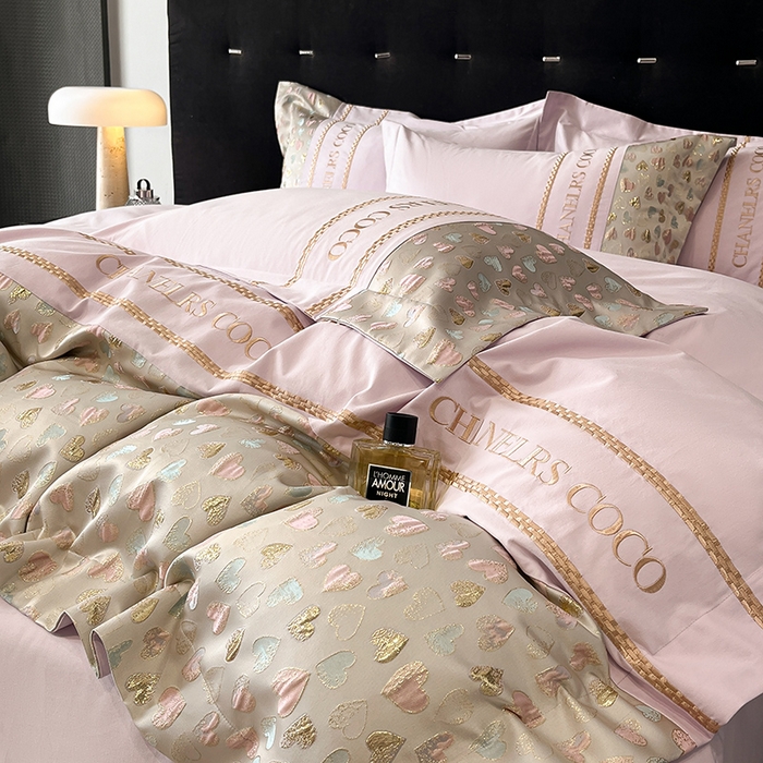 91家纺网 家纺一手货源 找家纺 置顶家纺 2025新款亲肤刺绣四件套-My girl-风格一 My girl-香芋紫