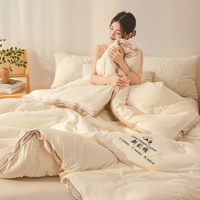 91家纺网 家纺一手货源 找家纺 （总）棉森家纺 2025新款亲肤舒适中国梦立体新疆棉花子母被被子被芯