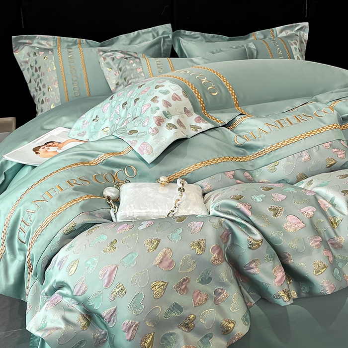 91家纺网 家纺一手货源 找家纺 （总）置顶家纺 2025新款亲肤刺绣四件套-My girl-风格二