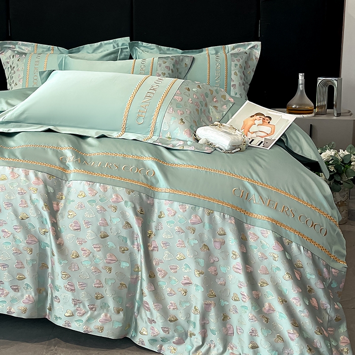 91家纺网 家纺一手货源 找家纺 （总）置顶家纺 2025新款亲肤刺绣四件套-My girl-风格二