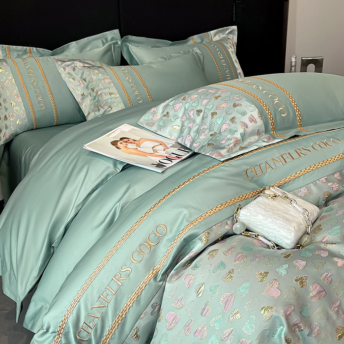 91家纺网 家纺一手货源 找家纺 置顶家纺 2025新款亲肤刺绣四件套-My girl-风格二 My girl-繁星兰