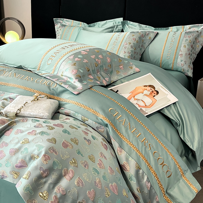 91家纺网 家纺一手货源 找家纺 置顶家纺 2025新款亲肤刺绣四件套-My girl-风格二 My girl-繁星兰