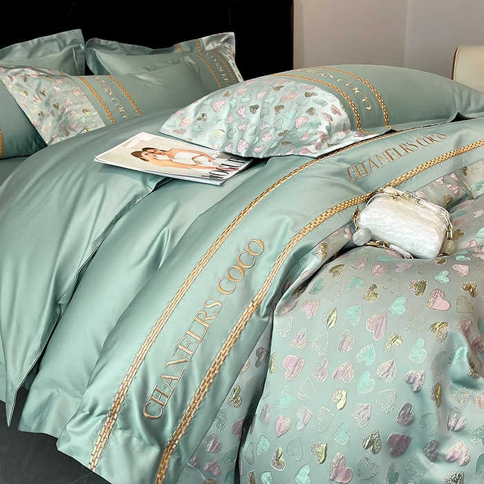 91家纺网 家纺一手货源 找家纺 置顶家纺 2025新款亲肤刺绣四件套-My girl-风格二 My girl-繁星兰