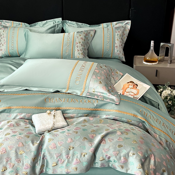 91家纺网 家纺一手货源 找家纺 置顶家纺 2025新款亲肤刺绣四件套-My girl-风格二 My girl-繁星兰