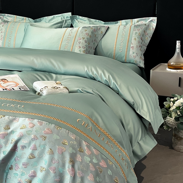 91家纺网 家纺一手货源 找家纺 置顶家纺 2025新款亲肤刺绣四件套-My girl-风格二 My girl-繁星兰