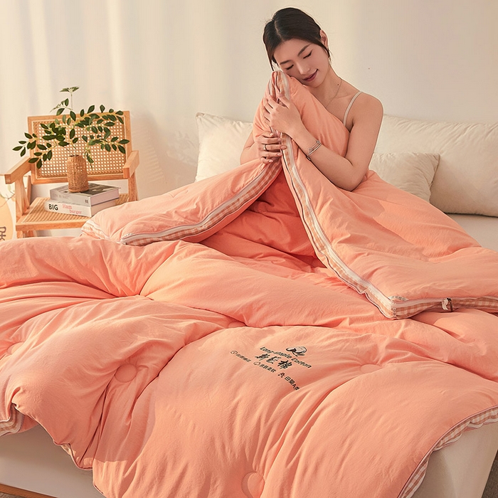 91家纺网 家纺一手货源 找家纺 棉森家纺 2025新款亲肤舒适中国梦立体新疆棉花子母被被子被芯 新疆棉 粉玉