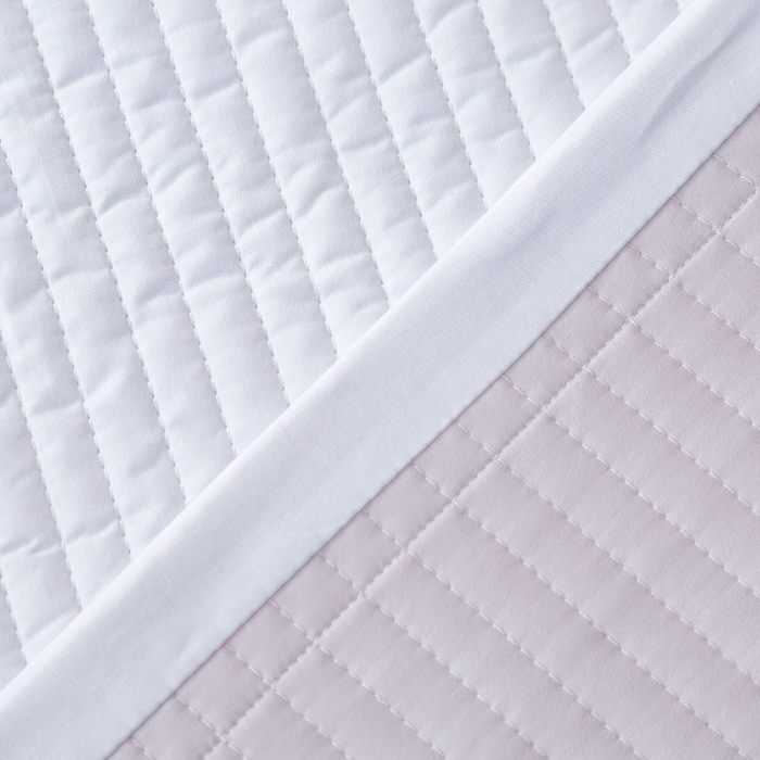 91家纺网 家纺一手货源 找家纺 OL家纺 2025新款全棉夹棉床盖三件套-玫瑰系列 铅白色