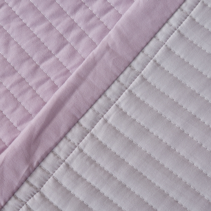 91家纺网 家纺一手货源 找家纺 OL家纺 2025新款全棉夹棉床盖三件套-玫瑰系列 茄花紫