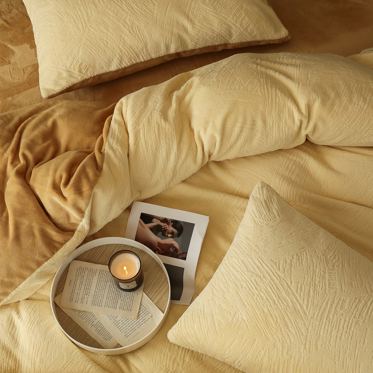 91家纺网 家纺一手货源 找家纺 玉宇阁家居 2025新款230g高克重牛奶绒立体提花雕花四件套-速写（168/228/248/248/248/268（券后控价） 床笠款套件可定制（适用于 10-22cm 高床垫）） 速写-芝士奶黄+