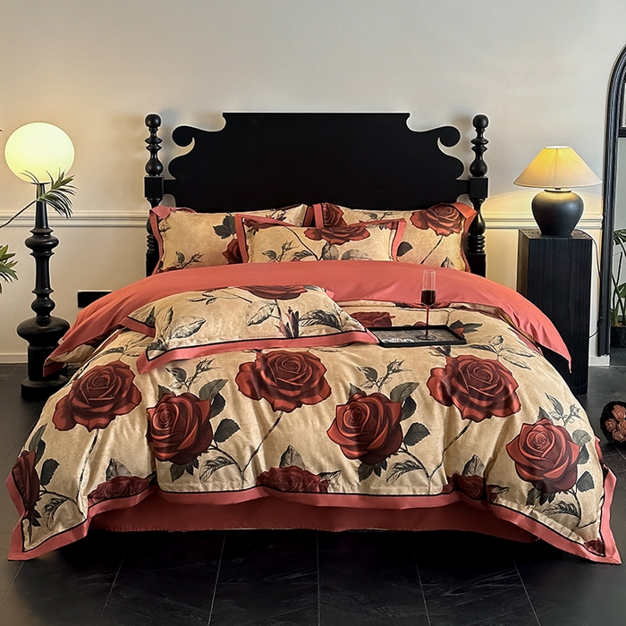 91家纺网 家纺一手货源 找家纺 （总）置顶家纺 2025新款亲肤数码印花四件套-婚庆系列