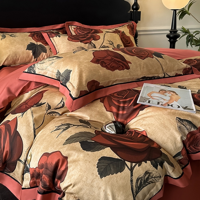 91家纺网 家纺一手货源 找家纺 置顶家纺 2025新款亲肤数码印花四件套-婚庆系列 吾悦