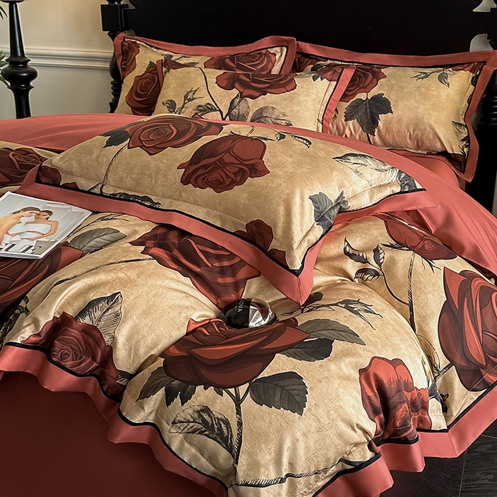 91家纺网 家纺一手货源 找家纺 置顶家纺 2025新款亲肤数码印花四件套-婚庆系列 吾悦