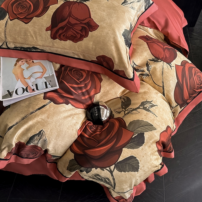 91家纺网 家纺一手货源 找家纺 置顶家纺 2025新款亲肤数码印花四件套-婚庆系列 吾悦