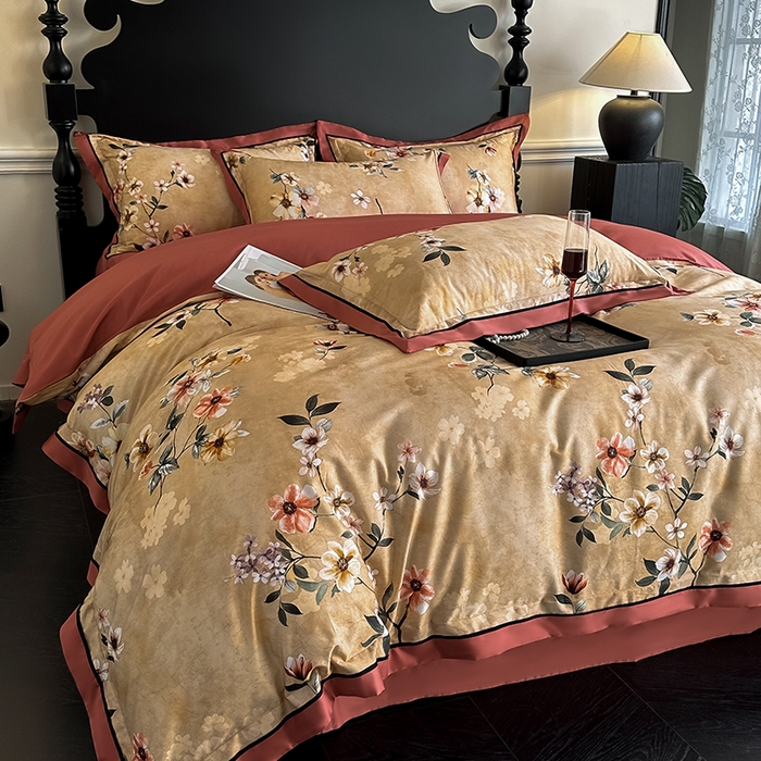 91家纺网 家纺一手货源 找家纺 （总）置顶家纺 2025新款亲肤数码印花四件套-婚庆系列