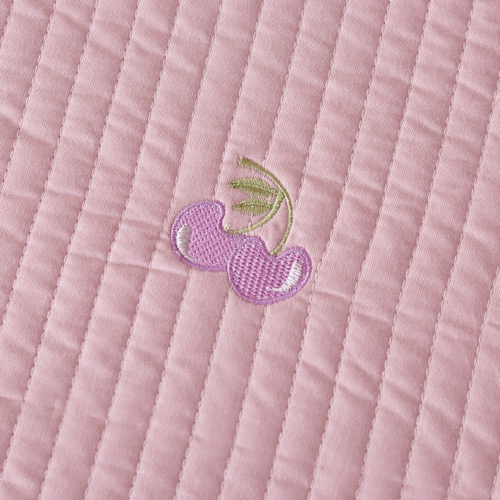 91家纺网 家纺一手货源 找家纺 OL家纺 2025新款全棉夹棉床盖三件套-芭比系列 桃夭粉