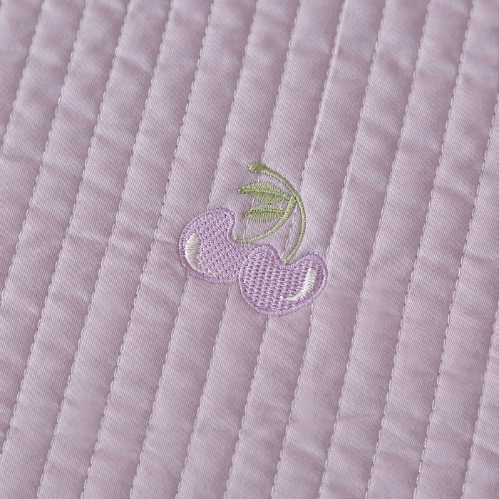 91家纺网 家纺一手货源 找家纺 OL家纺 2025新款全棉夹棉床盖三件套-芭比系列 茄花紫