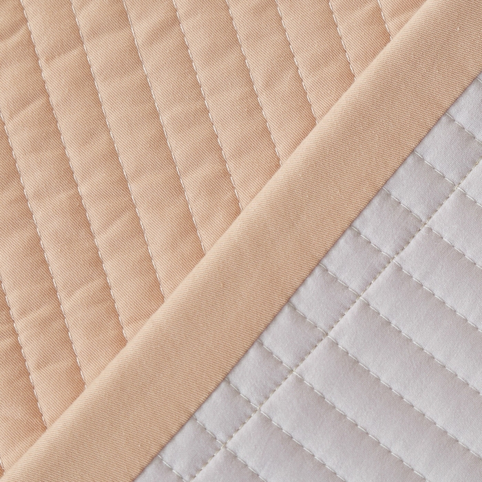 91家纺网 家纺一手货源 找家纺 OL家纺 2025新款全棉夹棉床盖三件套-芭比系列 骍刚橘