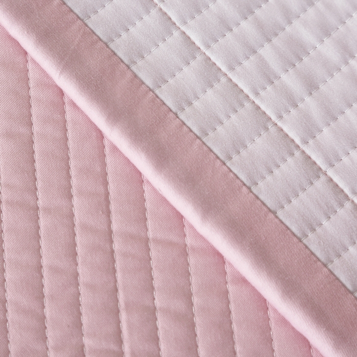 91家纺网 家纺一手货源 找家纺 OL家纺 2025新款全棉夹棉床盖三件套-芭比系列 桃夭粉