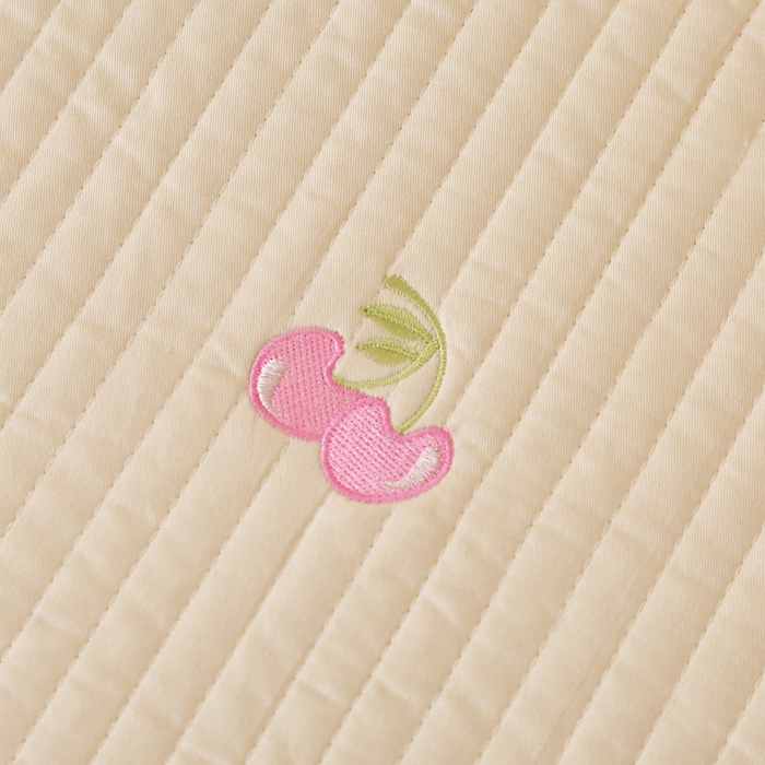 91家纺网 家纺一手货源 找家纺 OL家纺 2025新款全棉夹棉床盖三件套-芭比系列 杏仁黄