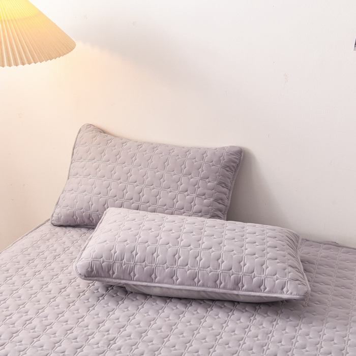 91家纺网 家纺一手货源 找家纺 小萌虎 2025新款防水夹棉单品床笠-星愿 星愿-灰