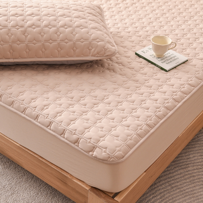 91家纺网 家纺一手货源 找家纺 小萌虎 2025新款防水夹棉单品床笠-星愿 星愿-咖