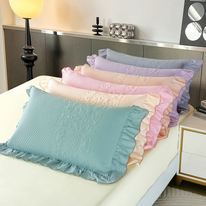 91家纺网 家纺一手货源 找家纺 （总）OL家纺 2025新款全棉夹棉床盖三件套-欧花系列