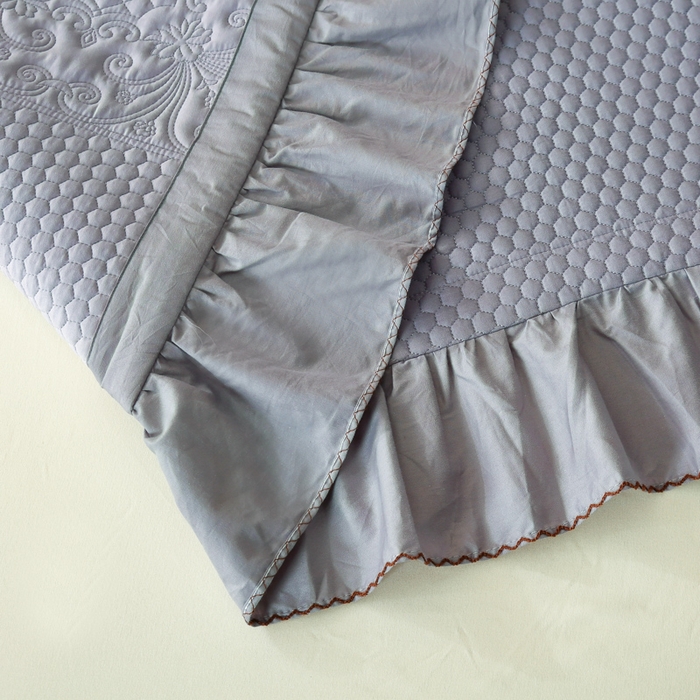 91家纺网 家纺一手货源 找家纺 （总）OL家纺 2025新款全棉夹棉床盖三件套-欧花系列