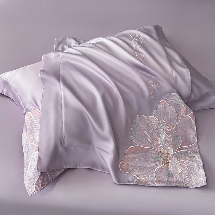 91家纺网 家纺一手货源 找家纺 置顶家纺 2025新款COCO小姐升级版水洗天丝四件套系列 COCO小姐升级版-香芋紫