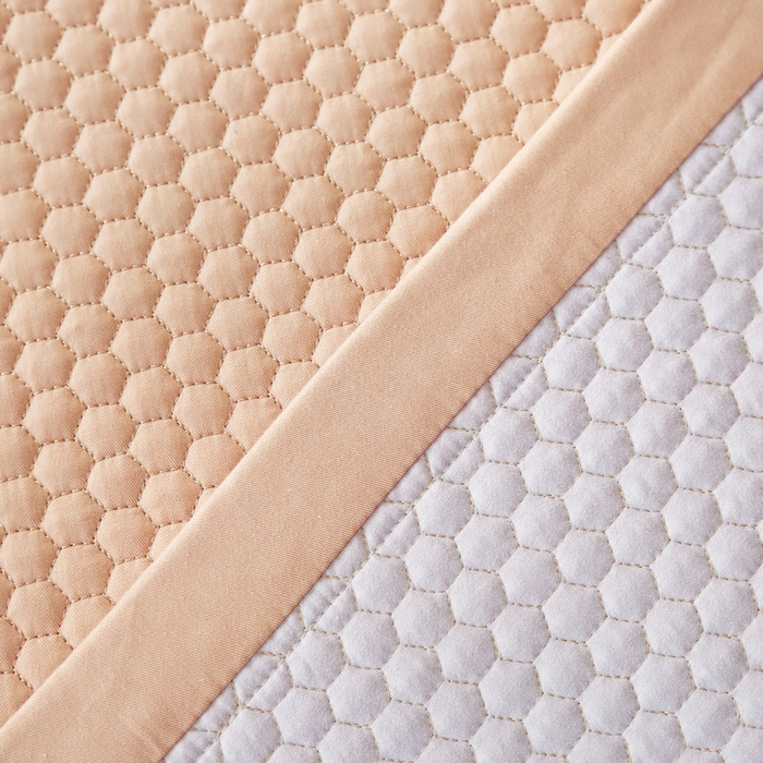 91家纺网 家纺一手货源 找家纺 OL家纺 2025新款全棉夹棉床盖三件套-欧花系列 骍刚橘