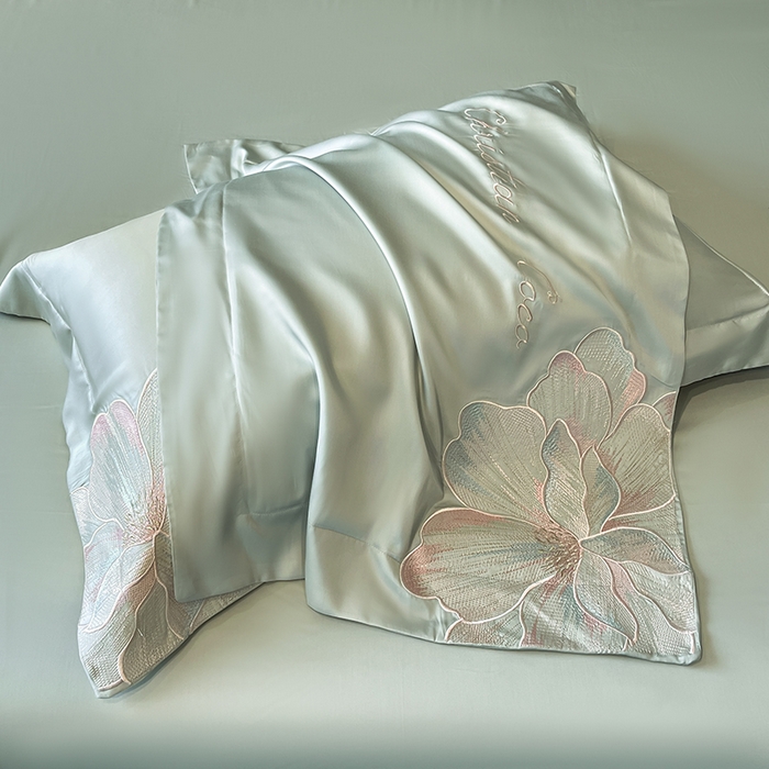 91家纺网 家纺一手货源 找家纺 置顶家纺 2025新款COCO小姐升级版水洗天丝四件套系列 COCO小姐升级版-繁星蓝