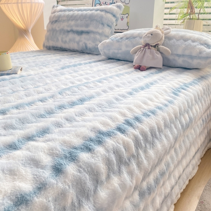 91家纺网 家纺一手货源 找家纺 （总）麒东家纺 2025新款波浪绒兔毛绒床单单床单床单单品