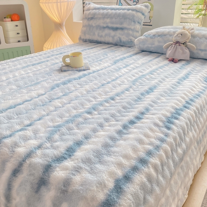 91家纺网 家纺一手货源 找家纺 （总）麒东家纺 2025新款波浪绒兔毛绒床单单床单床单单品