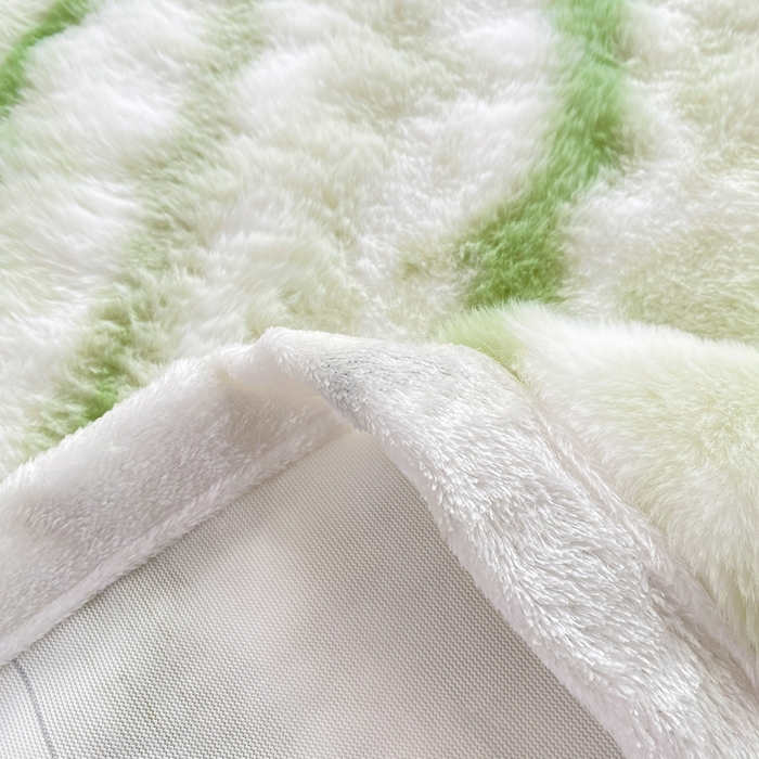 91家纺网 家纺一手货源 找家纺 麒东家纺 2025新款波浪绒兔毛绒床单单床单床单单品 绿色