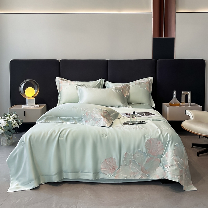 91家纺网 家纺一手货源 找家纺 （总）置顶家纺 2025新款水洗天丝夏被四件套-coco小姐