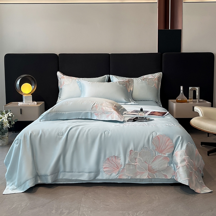 91家纺网 家纺一手货源 找家纺 （总）置顶家纺 2025新款水洗天丝夏被四件套-coco小姐