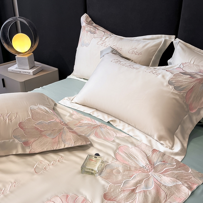 91家纺网 家纺一手货源 找家纺 （总）置顶家纺 2025新款水洗天丝夏被四件套-coco小姐