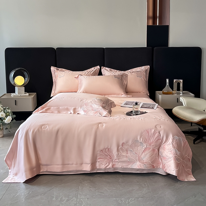 91家纺网 家纺一手货源 找家纺 （总）置顶家纺 2025新款水洗天丝夏被四件套-coco小姐