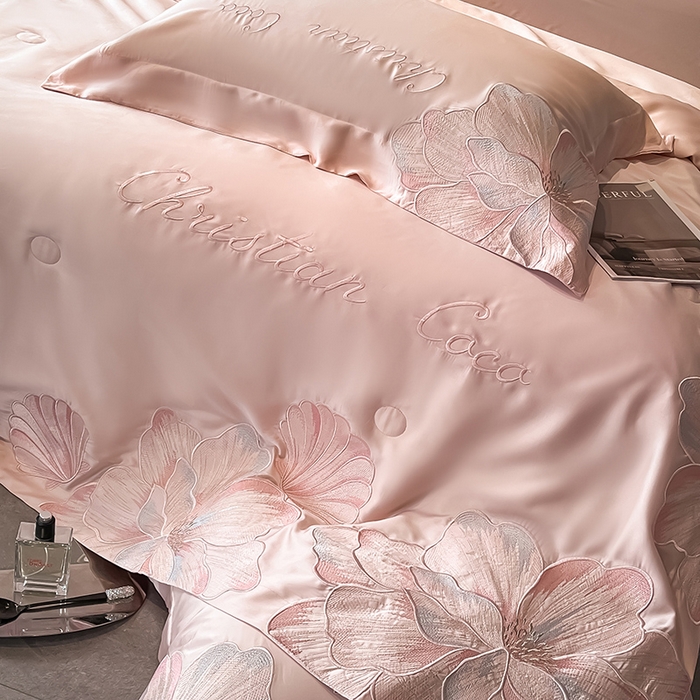 91家纺网 家纺一手货源 找家纺 置顶家纺 2025新款水洗天丝夏被四件套-coco小姐 COCO小姐-浅豆沙