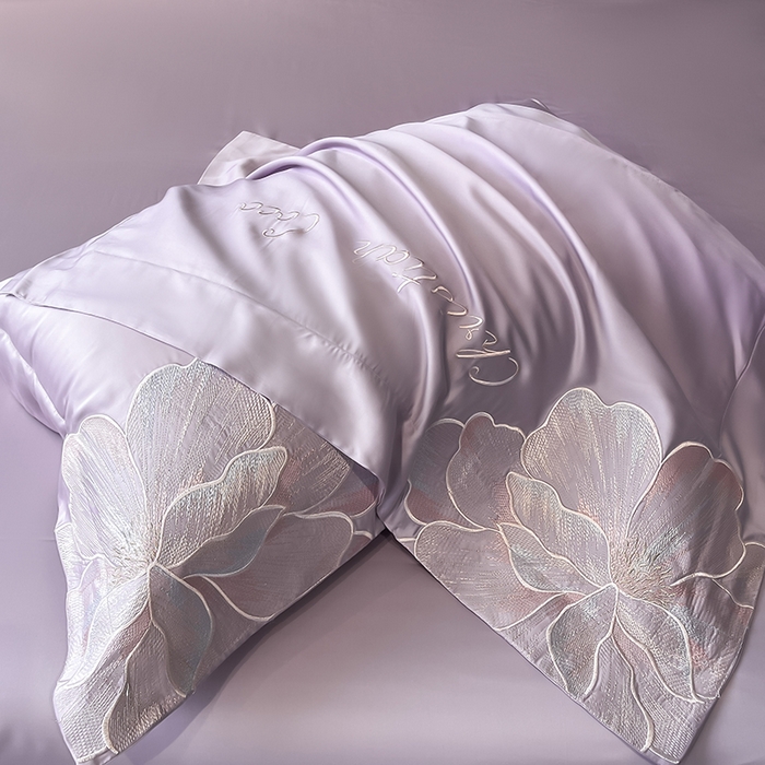 91家纺网 家纺一手货源 找家纺 置顶家纺 2025新款水洗天丝夏被四件套-coco小姐 COCO小姐-香芋紫