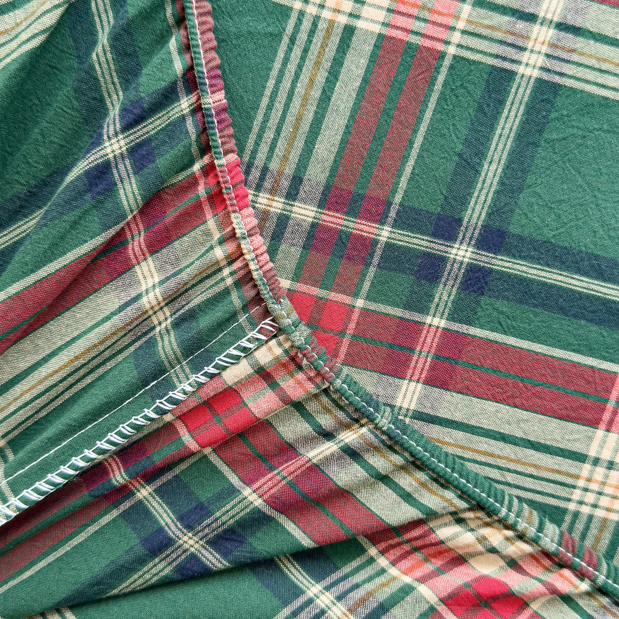 91家纺网 家纺一手货源 找家纺 （总）对白 2025新款32支全棉色织水洗棉单品床笠