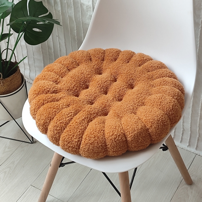 91家纺网 家纺一手货源 找家纺 （总）李帅家居 2025新款美丽绒饼干坐垫椅子垫批发毛绒屁垫