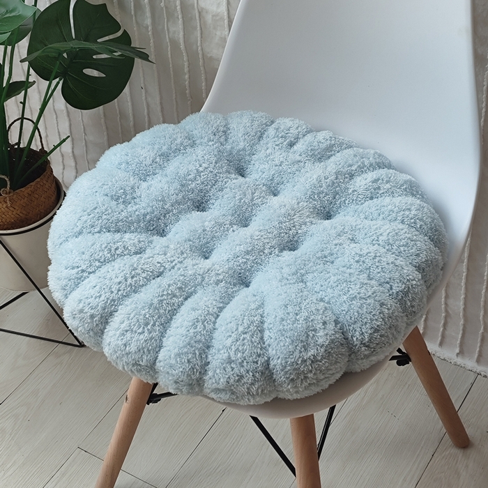 91家纺网 家纺一手货源 找家纺 （总）李帅家居 2025新款美丽绒饼干坐垫椅子垫批发毛绒屁垫